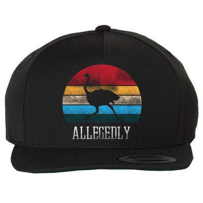 Allegedly Ostrich Lover Vintage Wool Snapback Cap