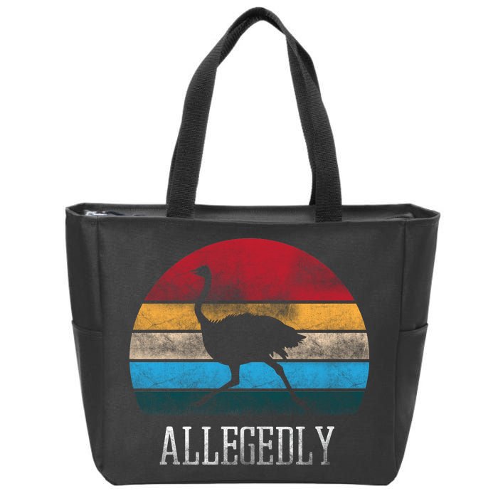 Allegedly Ostrich Lover Vintage Zip Tote Bag