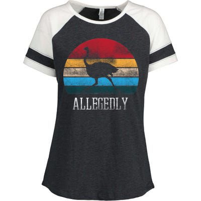 Allegedly Ostrich Lover Vintage Enza Ladies Jersey Colorblock Tee