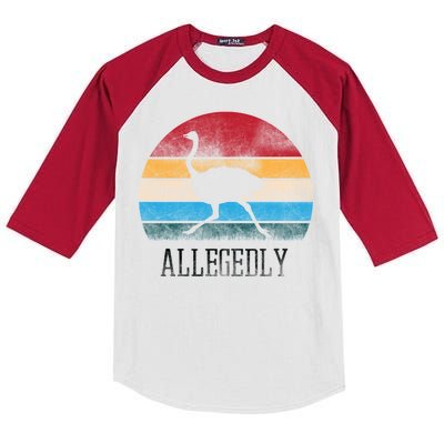 Allegedly Ostrich Lover Vintage Kids Colorblock Raglan Jersey