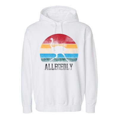 Allegedly Ostrich Lover Vintage Garment-Dyed Fleece Hoodie