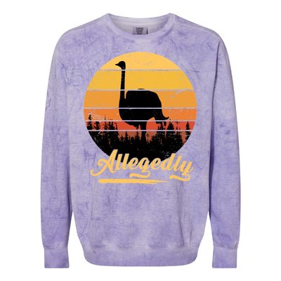 Allegedly Ostrich Retro Colorblast Crewneck Sweatshirt