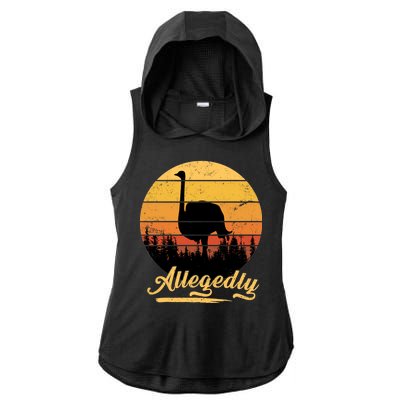 Allegedly Ostrich Retro Ladies PosiCharge Tri-Blend Wicking Draft Hoodie Tank