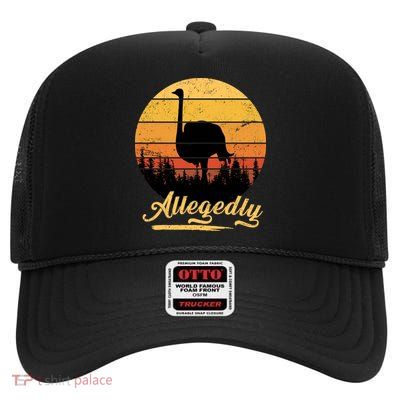 Allegedly Ostrich Retro High Crown Mesh Back Trucker Hat