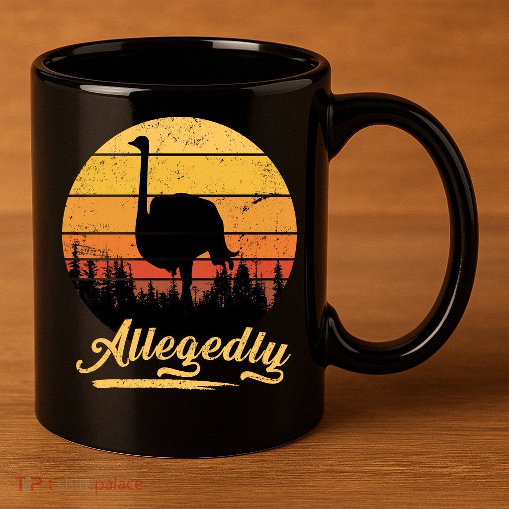 Allegedly Ostrich Retro 11oz C Handle Ceramic Mug