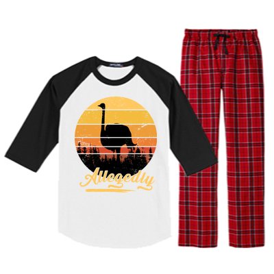 Allegedly Ostrich Retro Raglan Sleeve Pajama Set