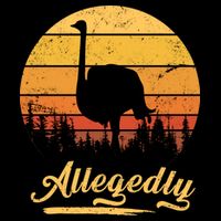 Allegedly Ostrich Retro Cropped Pullover Crew