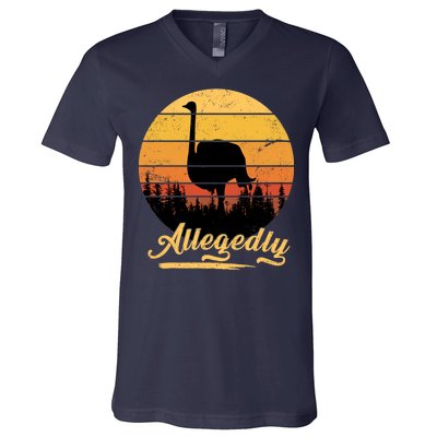 Allegedly Ostrich Retro V-Neck T-Shirt