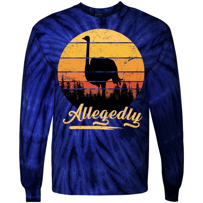 Allegedly Ostrich Retro Tie-Dye Long Sleeve Shirt