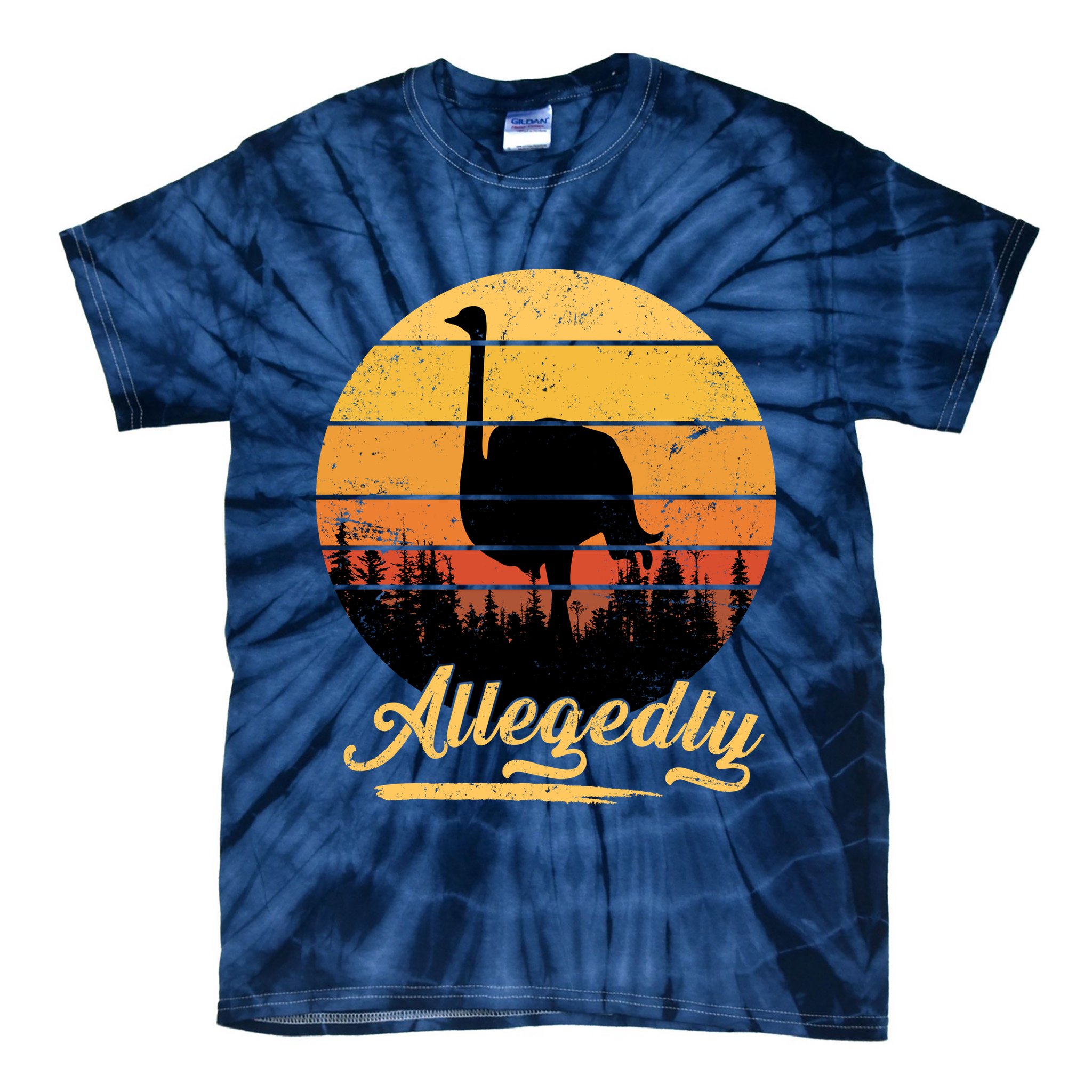 Allegedly Ostrich Retro Tie-Dye T-Shirt
