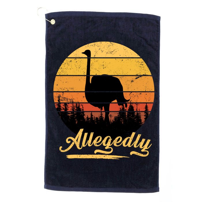 Allegedly Ostrich Retro Golf Towel