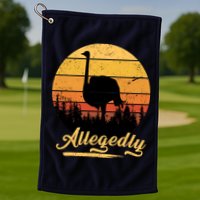 Allegedly Ostrich Retro Golf Towel