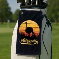 Allegedly Ostrich Retro Golf Towel