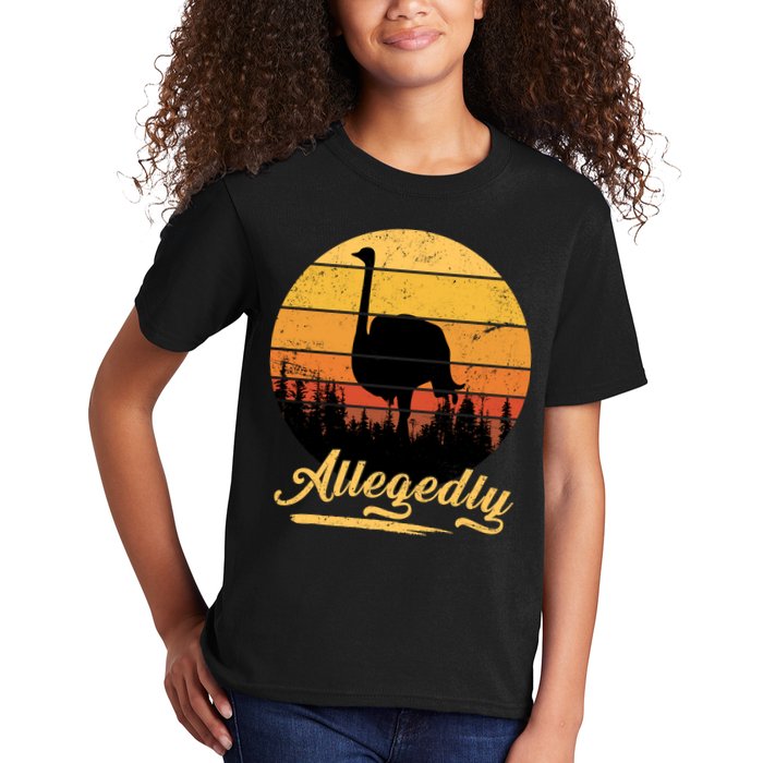 Allegedly Ostrich Retro Kids T-Shirt