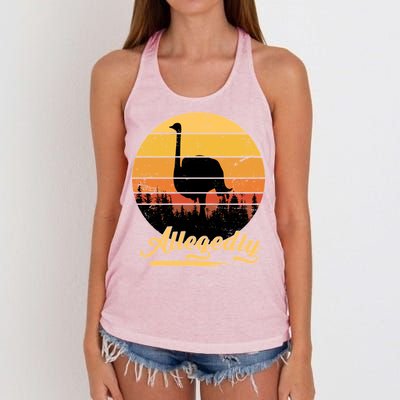 Allegedly Ostrich Retro Women's Knotted Racerback Tank