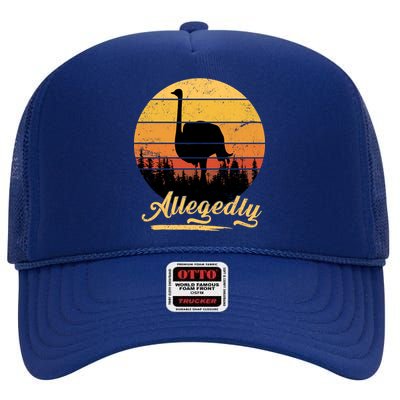 Allegedly Ostrich Retro High Crown Mesh Back Trucker Hat