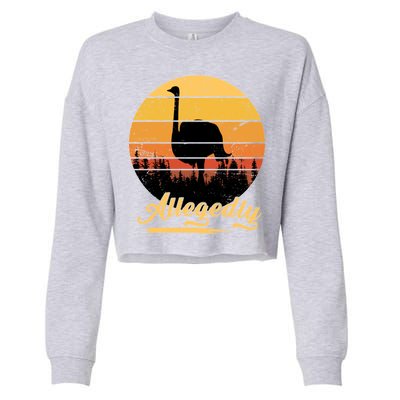 Allegedly Ostrich Retro Cropped Pullover Crew