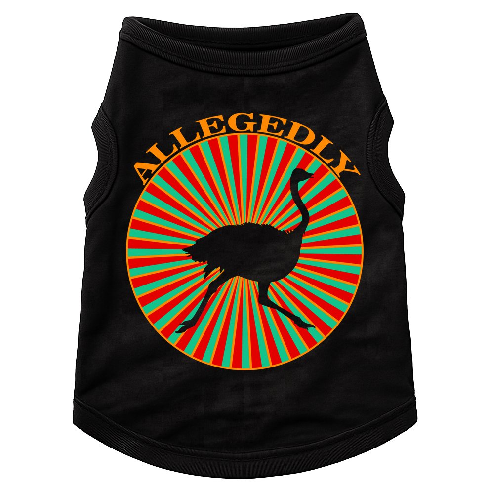 Allegedly Ostrich Retro Bird  Doggie Tank