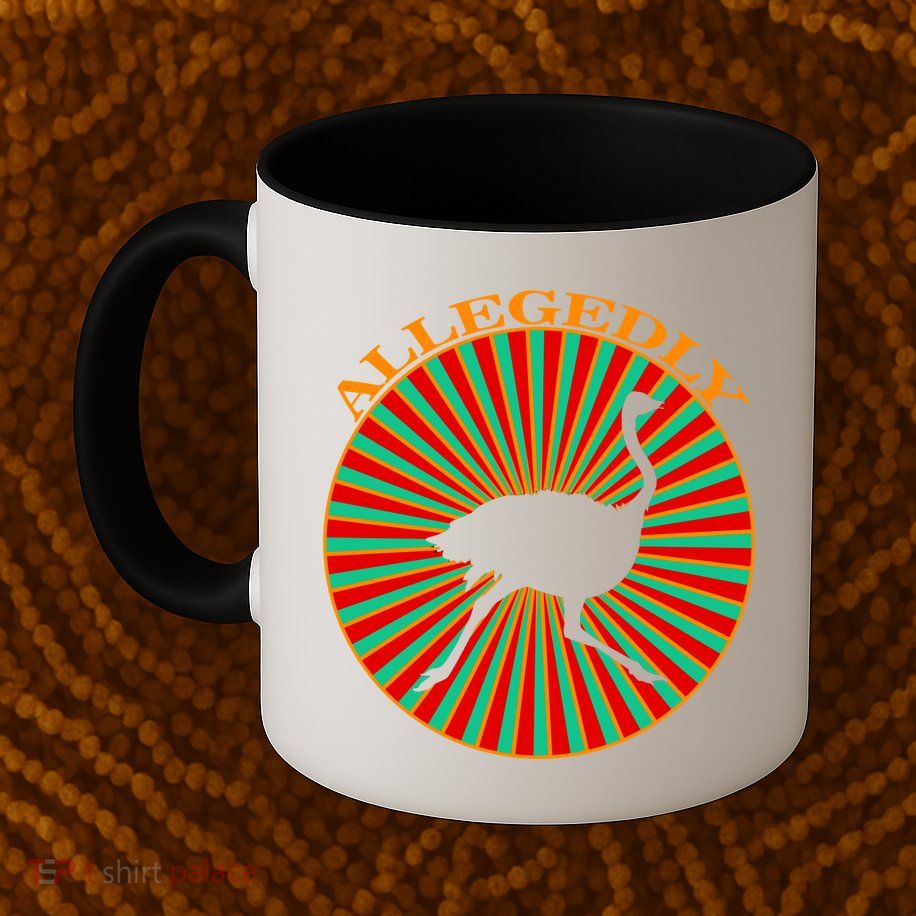Allegedly Ostrich Retro Bird  Mug