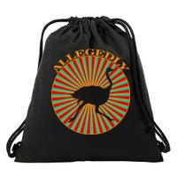 Allegedly Ostrich Retro Bird  Drawstring Bag