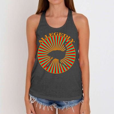 Allegedly Ostrich Retro Bird  Women's Knotted Racerback Tank