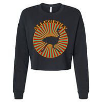 Allegedly Ostrich Retro Bird  Cropped Pullover Crew