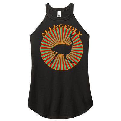 Allegedly Ostrich Retro Bird  Women's Perfect Tri Rocker Tank