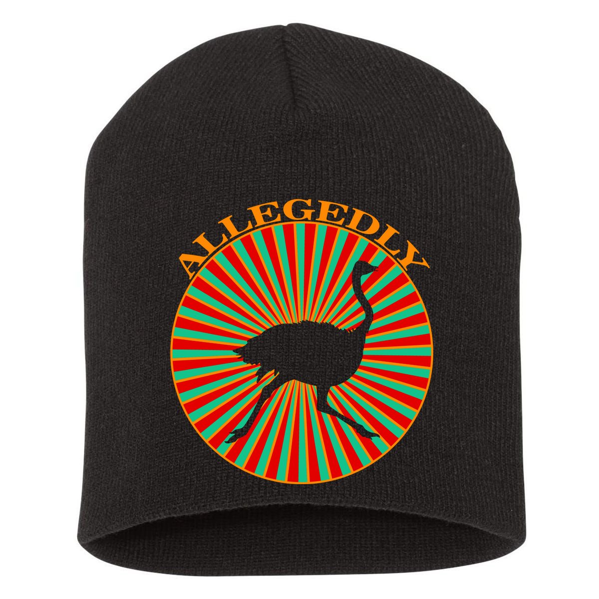 Allegedly Ostrich Retro Bird  Short Acrylic Beanie