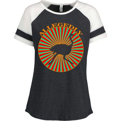 Allegedly Ostrich Retro Bird  Enza Ladies Jersey Colorblock Tee