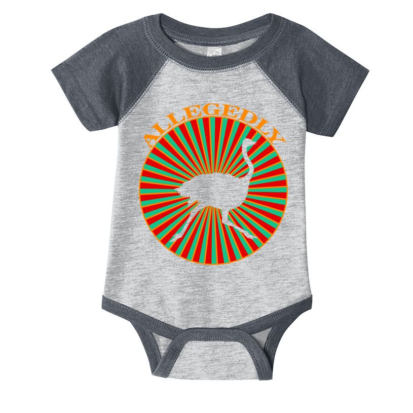 Allegedly Ostrich Retro Bird  Infant Baby Jersey Bodysuit