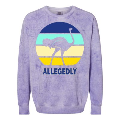 Allegedly Ostrich Retro Logo Colorblast Crewneck Sweatshirt