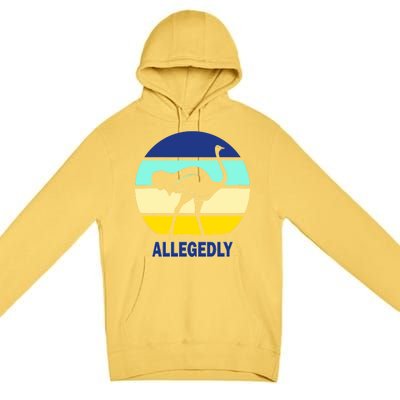 Allegedly Ostrich Retro Logo Premium Pullover Hoodie