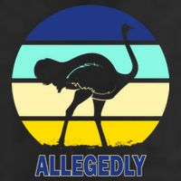 Allegedly Ostrich Retro Logo 7 Panel Mesh Trucker Snapback Hat