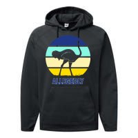 Allegedly Ostrich Retro Logo Performance Fleece Hoodie