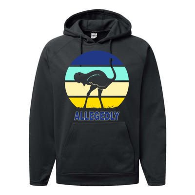 Allegedly Ostrich Retro Logo Performance Fleece Hoodie