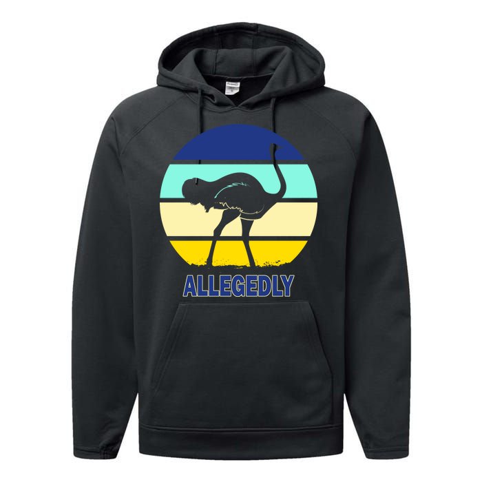 Allegedly Ostrich Retro Logo Performance Fleece Hoodie