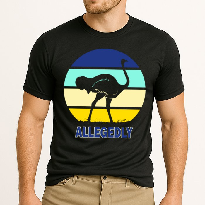 Allegedly Ostrich Retro Logo Cooling Performance Crew T-Shirt