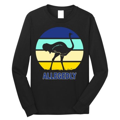 Allegedly Ostrich Retro Logo Long Sleeve Shirt