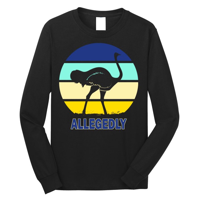 Allegedly Ostrich Retro Logo Long Sleeve Shirt