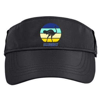 Allegedly Ostrich Retro Logo Adult Drive Performance Visor