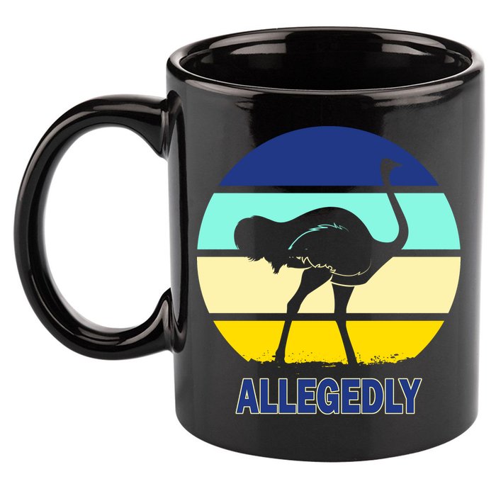Allegedly Ostrich Retro Logo 11oz C Handle Ceramic Mug