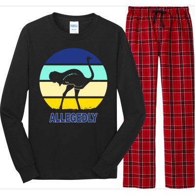 Allegedly Ostrich Retro Logo Long Sleeve Pajama Set