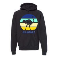 Allegedly Ostrich Retro Logo Premium Hoodie