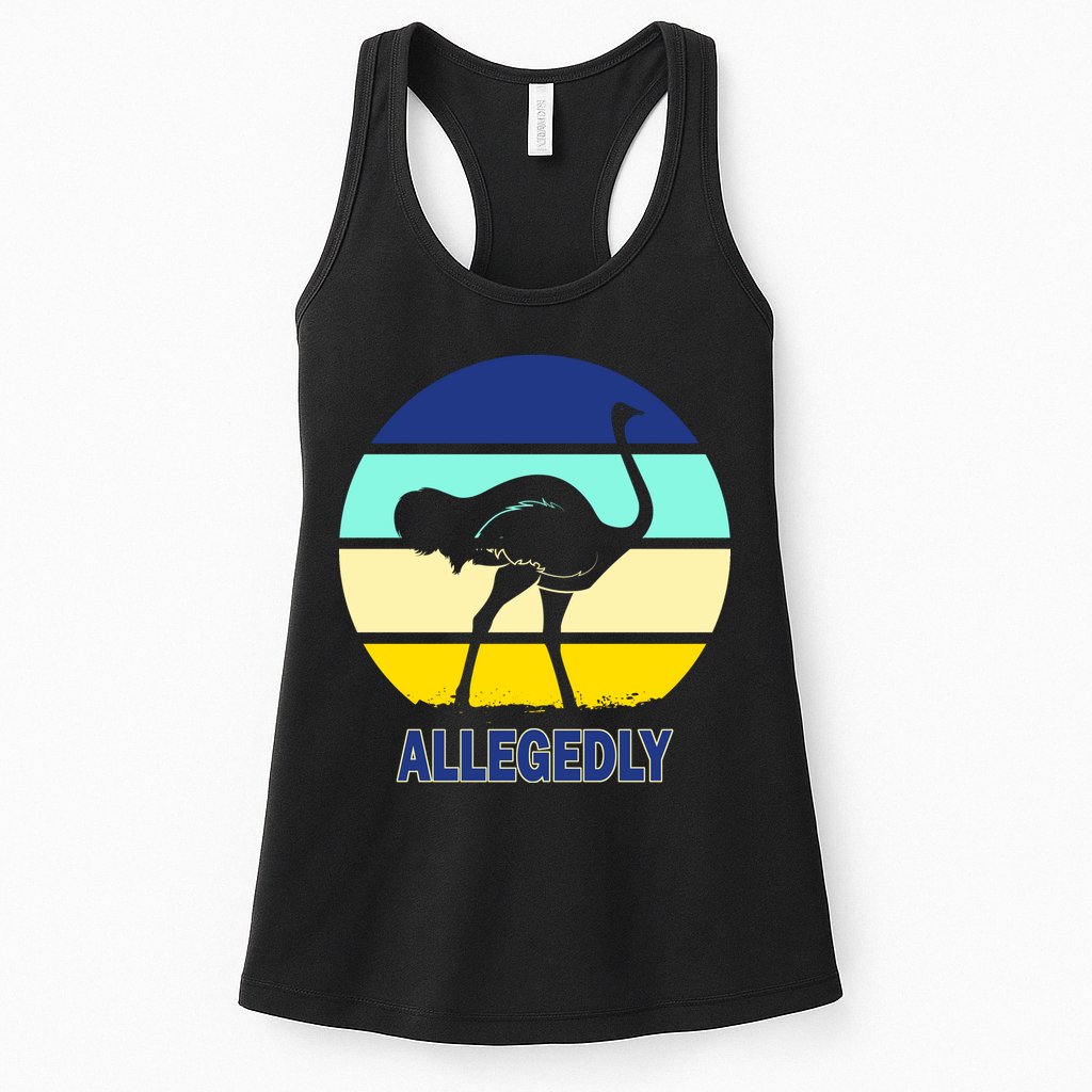 Allegedly Ostrich Retro Logo Womens Tank Top
