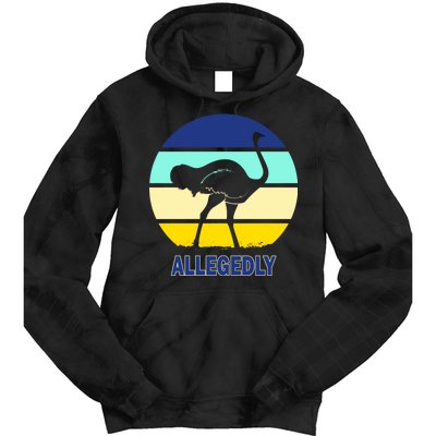 Allegedly Ostrich Retro Logo Tie Dye Hoodie