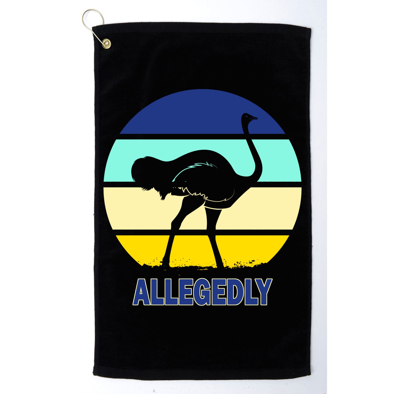 Allegedly Ostrich Retro Logo Golf Towel