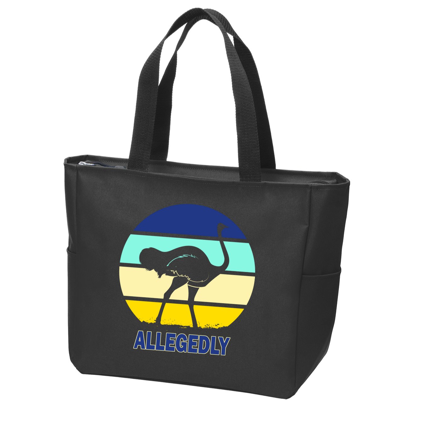 Allegedly Ostrich Retro Logo Zip Tote Bag