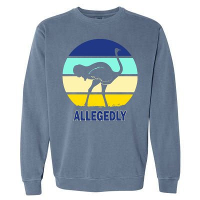 Allegedly Ostrich Retro Logo Garment-Dyed Sweatshirt