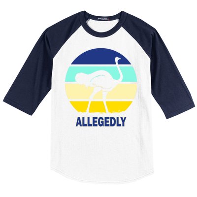 Allegedly Ostrich Retro Logo Baseball Sleeve Shirt