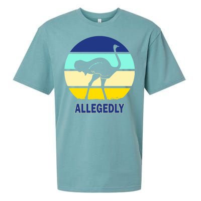 Allegedly Ostrich Retro Logo Sueded Cloud Jersey T-Shirt